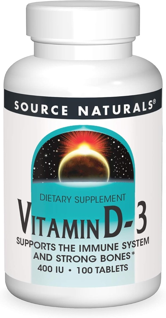La vitamina D-3 400 iu, supporta il sistema immunitario e le ossa forti* - 100 compresse