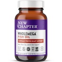 Nuovo Capitolo Wholemega Fish Oil Supplement - 2000mg per Serving, Clinically Proven Wild Alaskan Salmon Oil con Omega-3 + Vitamina D3 + Astaxantina, 180 Softgels