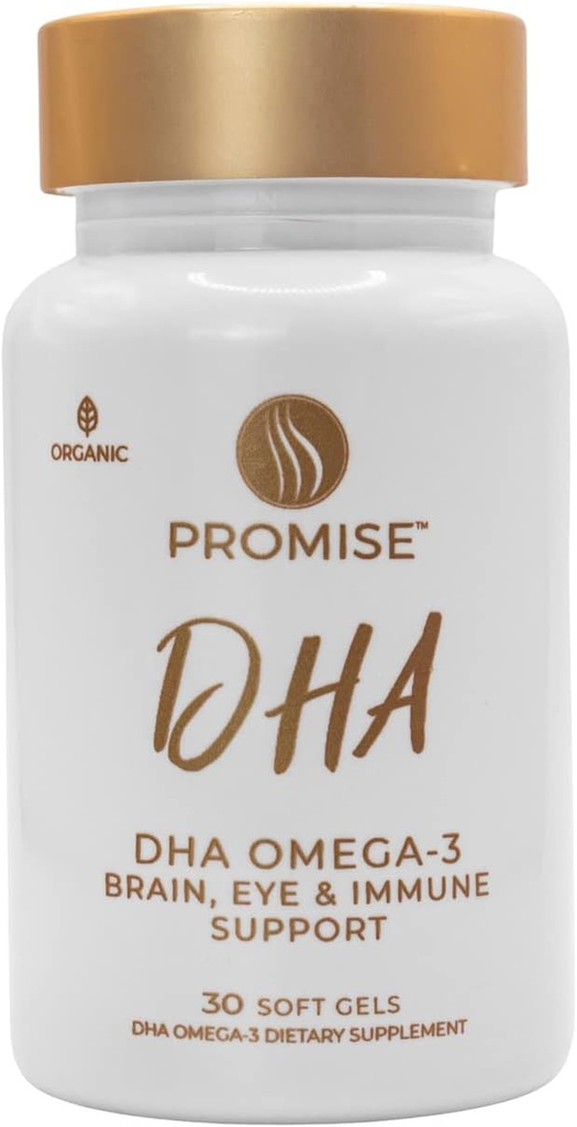 Promise Prenatal DHA - Pharmaceutical Grade Omega-3 DHA (3 mesi di fornitura) Una volta-Daily Strawberry Aromaed softgel con 290 mg di DHA. DHA prenatale naturale per il cervello e lo sviluppo degli occhi del bambino