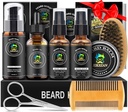 XIKEZAN Beard Kit per gli uomini Grooming & Care Set w/2 Pack Beard Serum, Lavare, Olio, Balm, Pettine, Spazzola, Forbici, Borsa, EBook, Regali di compleanno unici per gli uomini Lui Papà marito Fratello Natale Stocking Stuffers