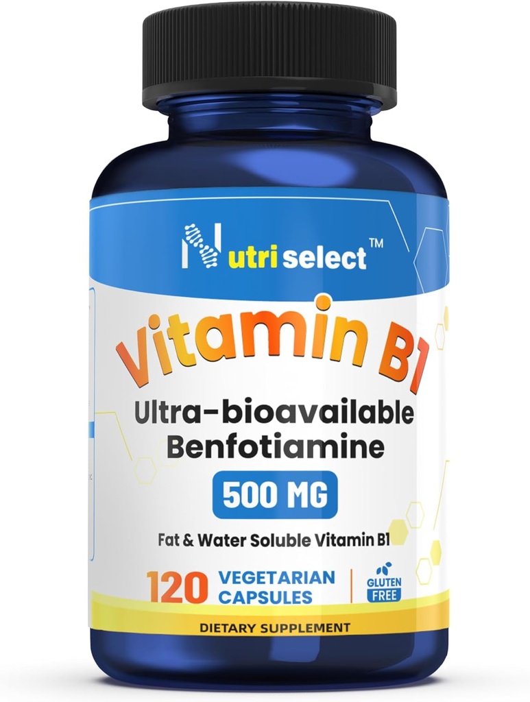 120 capsule Fornisce 500 mg di vitamina B1 in questo integratore Benfotiamine, che è non OGM, Vegan, e senza glutine