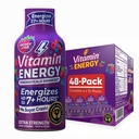 Vitamin Energy Mood+ Extra Strength Energy Shot Tropical Berry 48 Pack, 260mg Natural Caffeine, B-Vitamins, Rhodiola, Camomilla, Mood & Energy Support, Zero Sugar, Gluten-Free, Vegan, 1.93 fl oz