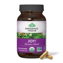 ORGANIC INDIA Joy Herbal Supplemento - Supporto Immune, Promuove Memoria & Concentrazione, Vegan, Senza Glutine, Kosher, Certificato USDA Organico, Non OGM, Calmante - 90 Capsule