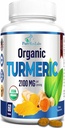 curcuma organica - 2100mg USDA curcumina currica biologica con pepe nero, Vegan - 60 compresse