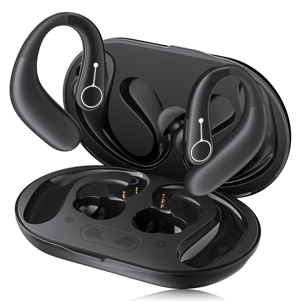 Apparecchi acustici, apparecchi acustici OTC per anziani con Bluetooth, apparecchi acustici ricaricabili con cancellazione del rumore, amplificatori acustici per perdite uditive moderate (nero)