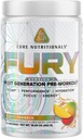 Fury V2: Polvere pre-allenamento per massimizzare le prestazioni in Gym W/Zum-XR® Caffeine, L-CItruline e Alpha GPC (40 Scoops) (Tropic Thunder)
