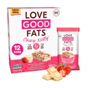 Love Good Fats Chewy Nutty Bianco Cioccolato Strawberry Keto Bars - Basso Carb Protein Snacks - 12 pack (1.59oz / 45g ogni bar)