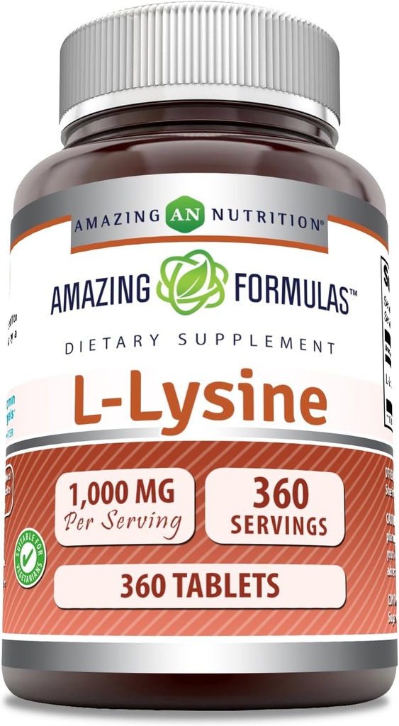 Incredibile Formulas L-Lysine 1000 Mg | 360 compresse | Integratore alimentare