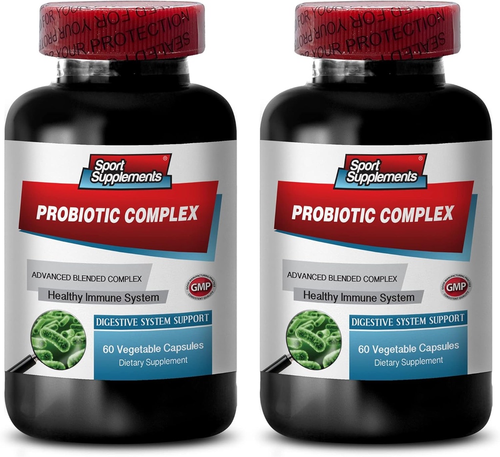 Digestione sana - PROBIOTIC Advanced Blended Complex for Digestive System - Probiotic Bacillus, Integratori Digestivi, Lactis bifidobacterium, Probiotic Multi Enzyme Digestive Formula, 2B 120 Caps
