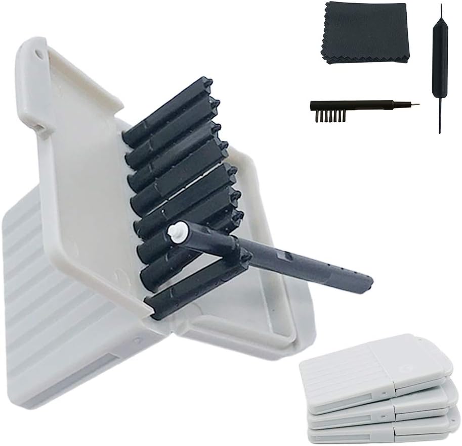 Apparecchi acustici Wax Guards Filtri Cerumen Stop Wax Trappola per Phonak, Unitron, Widex apparecchi acustici Pulitore con kit spazzola pulizia Utensili e valigetta – 3Packs/24 Filtri