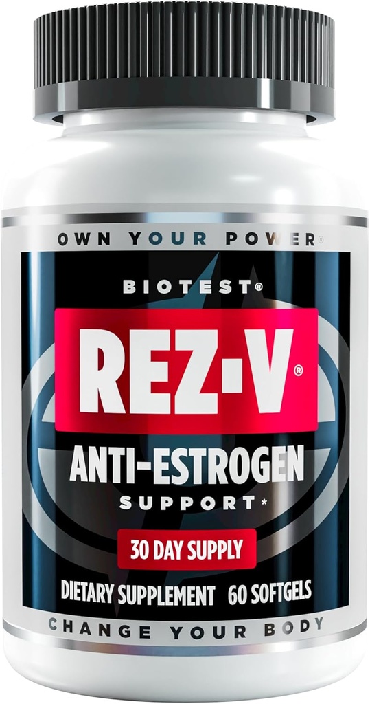 Biotest Rez-V - Resveratrolo ad alto assorbimento per il supporto anti-estrogeno + Salute cellulare - 60 Softgels