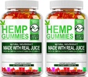 (2 Pack) Gummies canapa - 90PCS Stress Relief Orso gommoso fruttato con olio di canapa