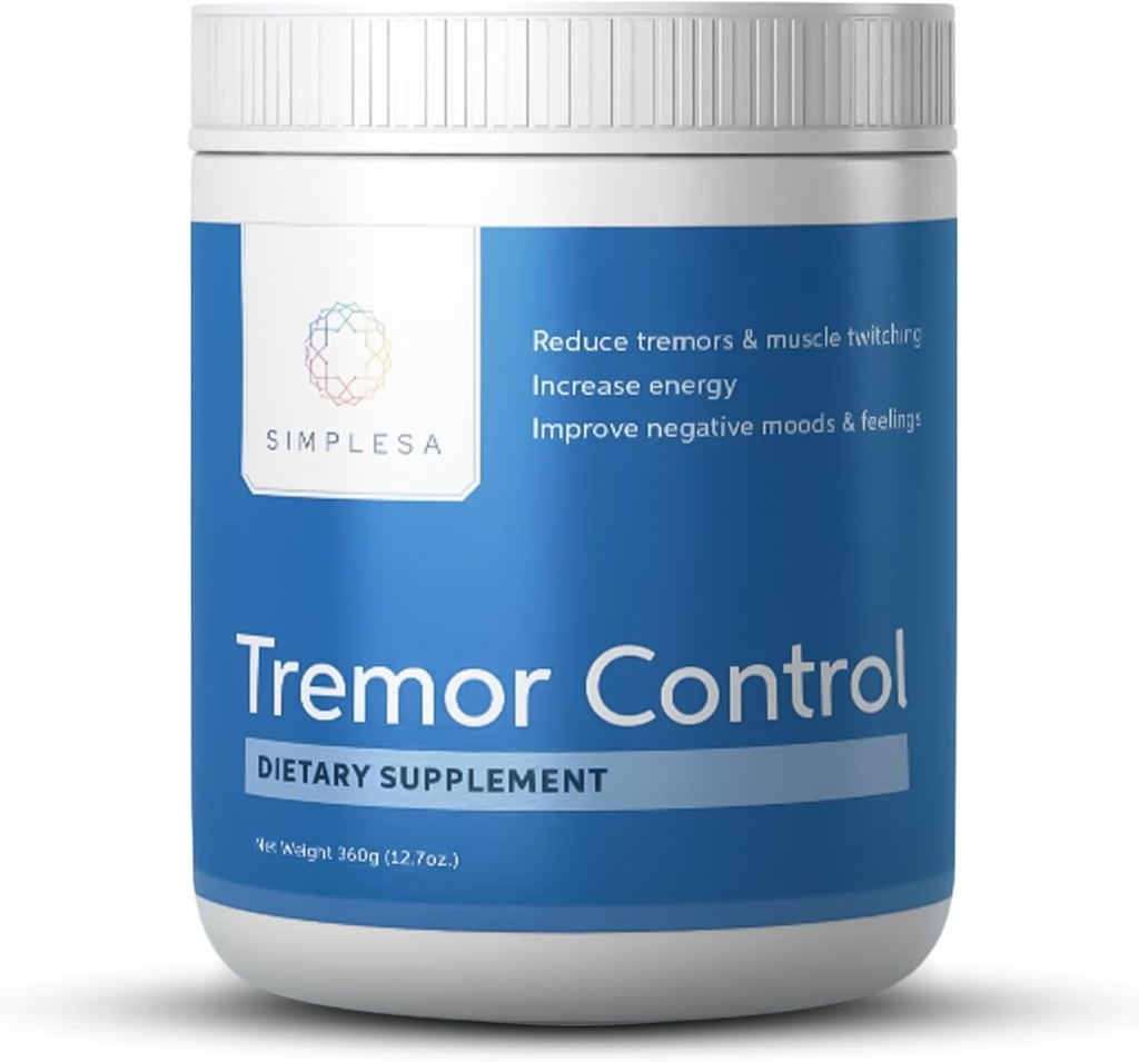 Simplesa Tremor Control, L-Arginina Alpha-Ketoglutarate Supplemento, Include GABA, Ubiquinol e Niacin, 360g AAKG Powder Supplement, Supporta il Tremor Control e la salute del muscolo