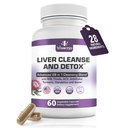 Detox & Riparazione Fatty Liver Supplements 28-in-1 Advanced Herbal Liver Health Supplement Formula - Milk Thistle Silymarin, Artichoke Extract, Dandelion & Apple Cider Vinegar - 60 pillole