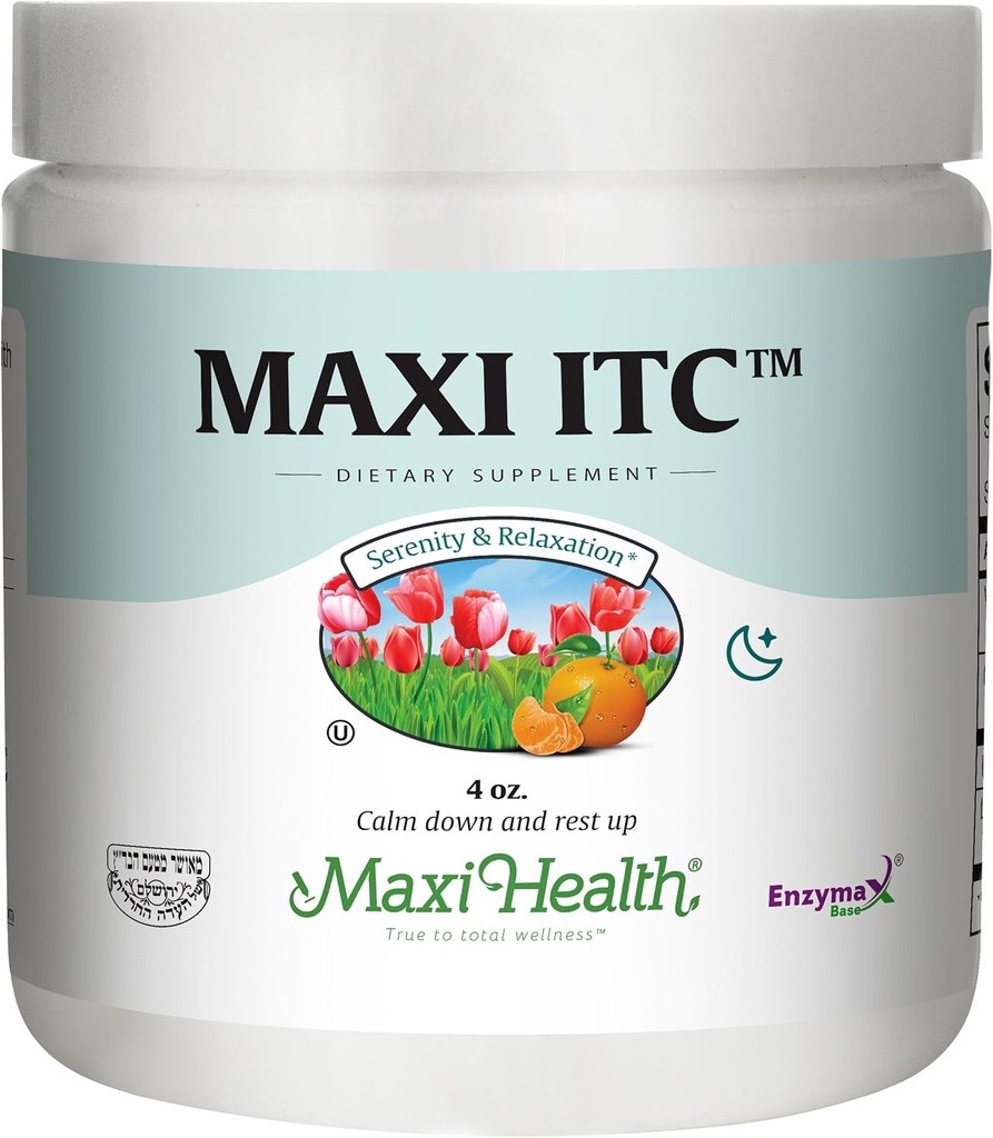 Maxi Health ITC - Inositol - con Taurina e Vitamina C - Formula calmante - Polvere di 4 once - Kosher