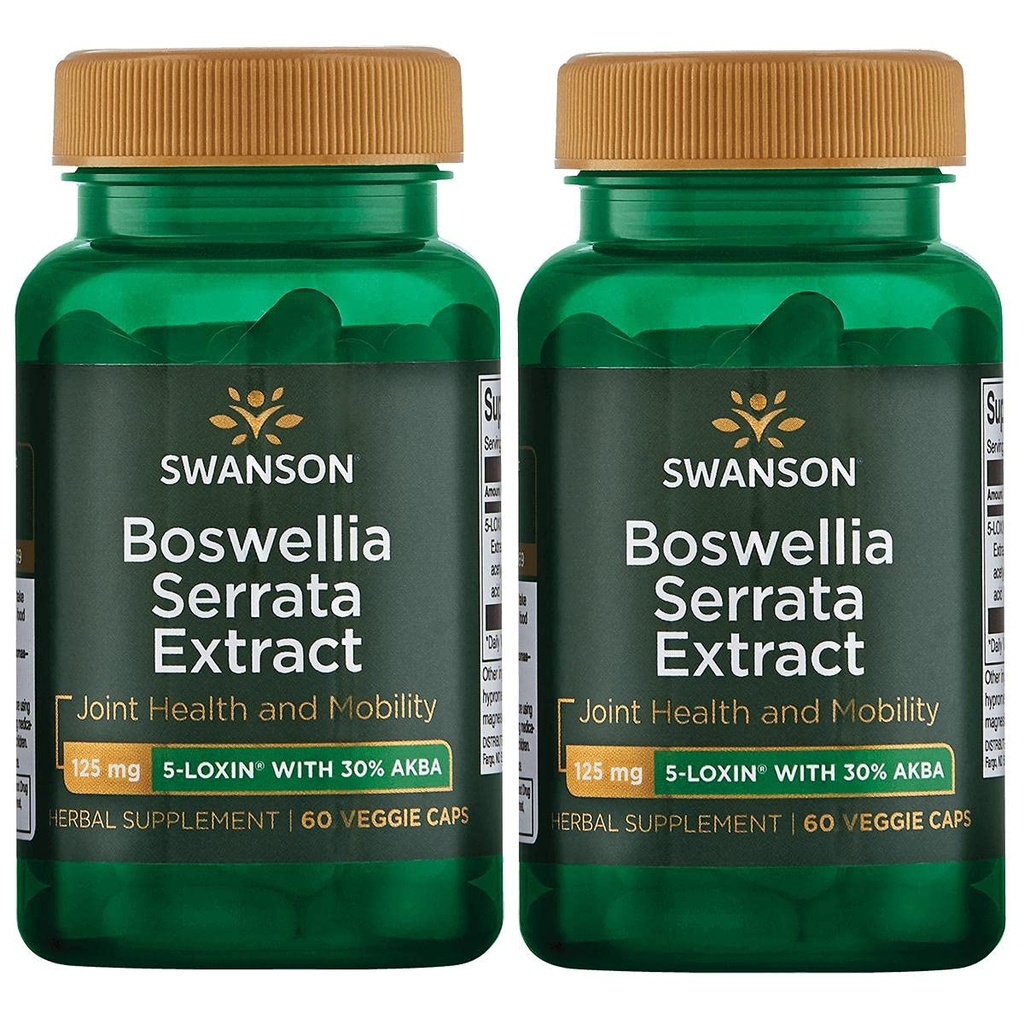 Swanson Boswellia Serrata Estratto 125 mg 60 tappi di veg (2 Confezione)