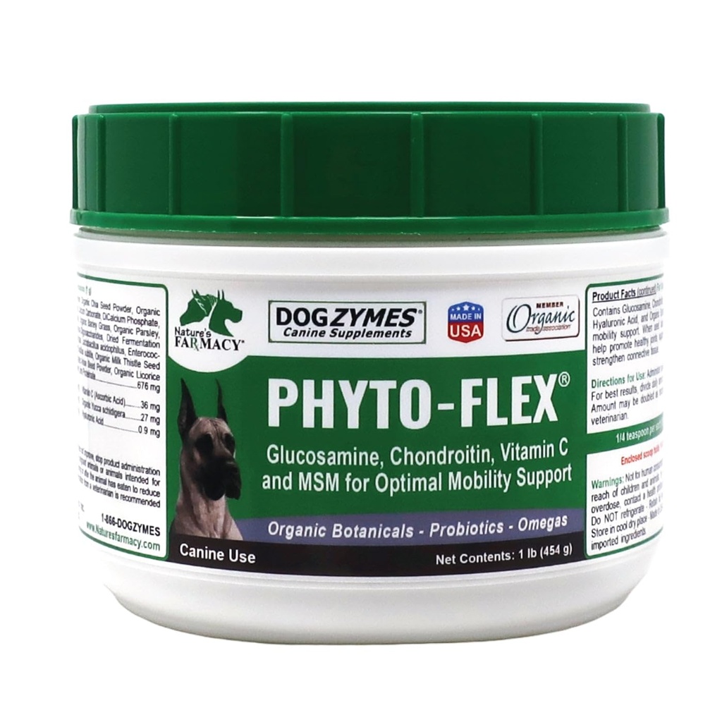Dogzymes Phyto Flex - Glucosamina, Condroitina, MSM e Acido Ialuronico... (1 Pound)
