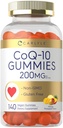 Carlyle CoQ10 200 mg Gummies | 140 Count | Mango Ananas Flavor | Vegan, Non OGM, Gluten Free Supplement