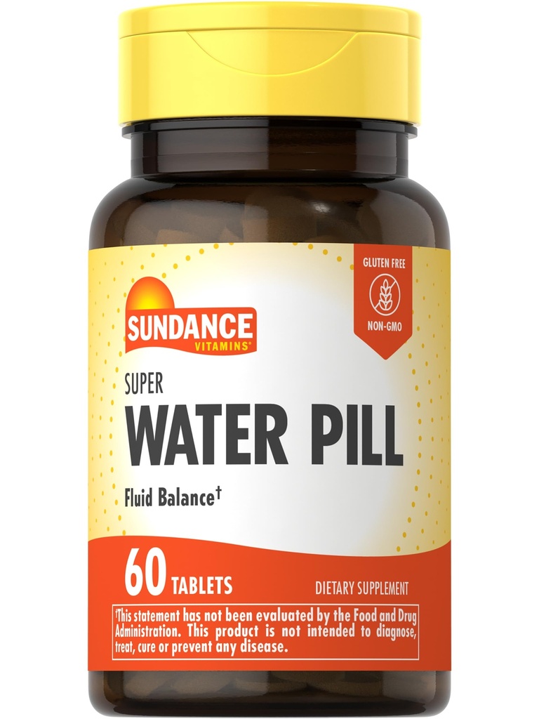 Sundance Water Pill | 60 compresse | Fluid Balance Supplement | Vegetariano, Non OGM e Gluten Free Formula