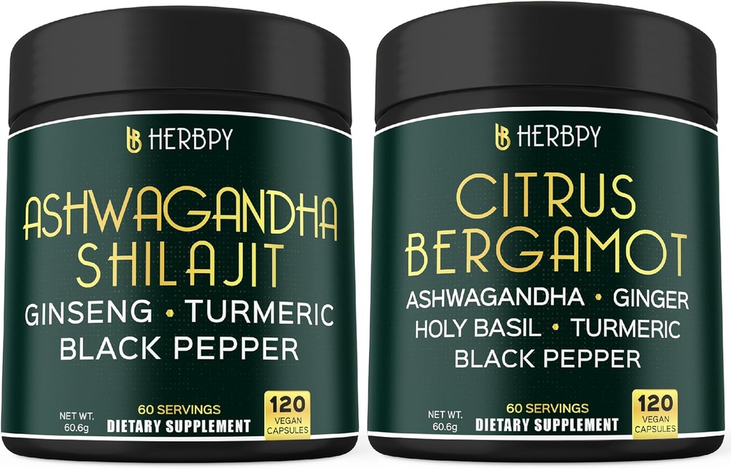 Bundle 5in1 Ashwagandha Shilajit & 6in1 Citrus Bergamot Integratori