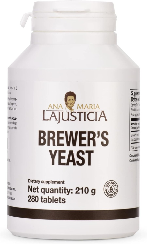 Ana Maria Lajusticia- il lievito di BREWER - Fonte di vitamine, salute del cuore e digestione sana - 70 giorni di trattamento pacchetto.
