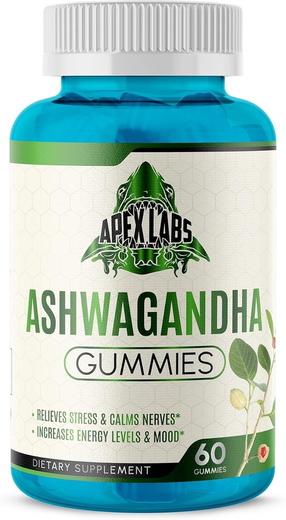 Ashwagandha Gummies - 60 Conte - Bacche miste, KSM-66, Vegan, Basato sulle piante, Non OGM, Gluten-Free & Gelatin Free Relax
