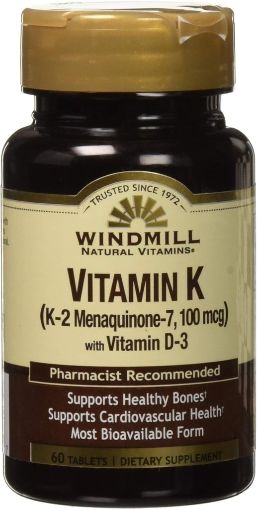 Vitamina K2 (MK7) con Vitamina D3 60 compresse
