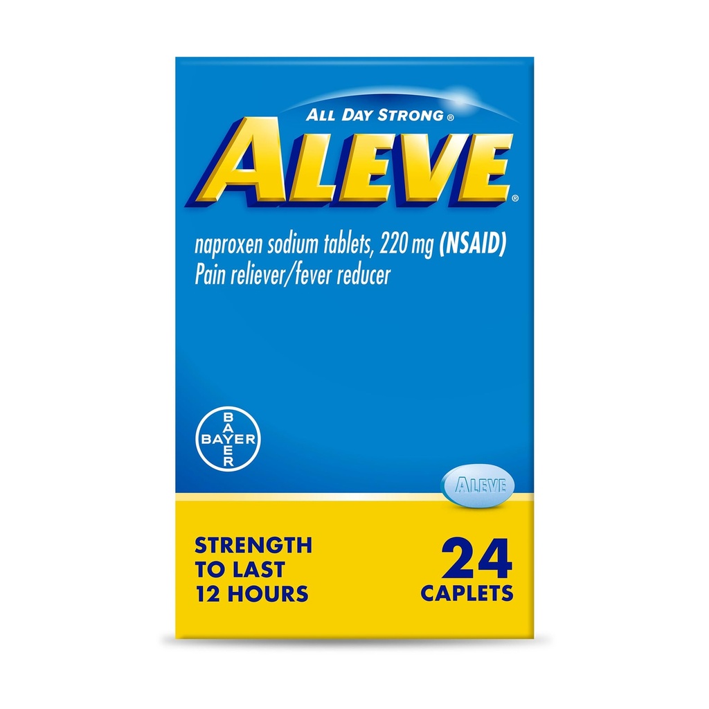 Aleve Pain Relief Naproxen Sodium Caplets ‐ 24 Conte