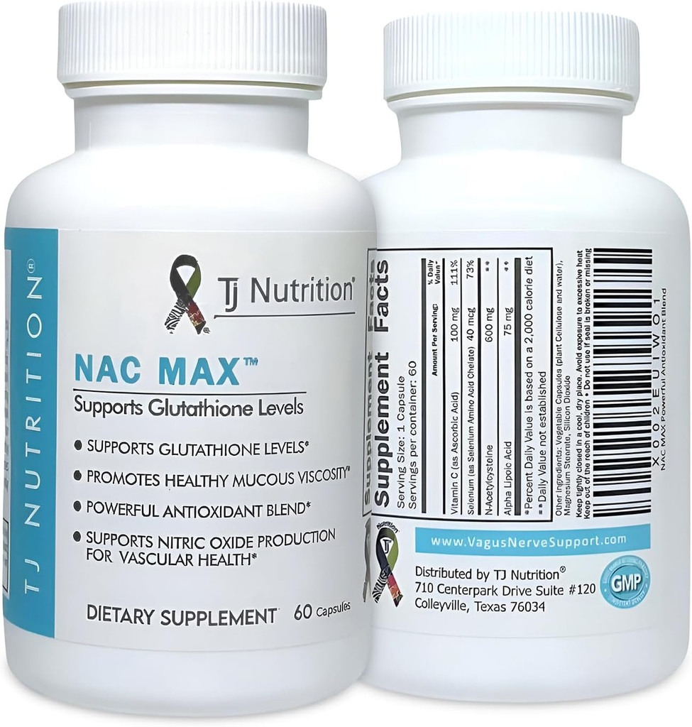 NAC MAXTM - The Ultimate N-Acetylcysteine Blend - supporta il sistema immunitario - salute respiratoria - salute epatica - meglio di NAC da solo