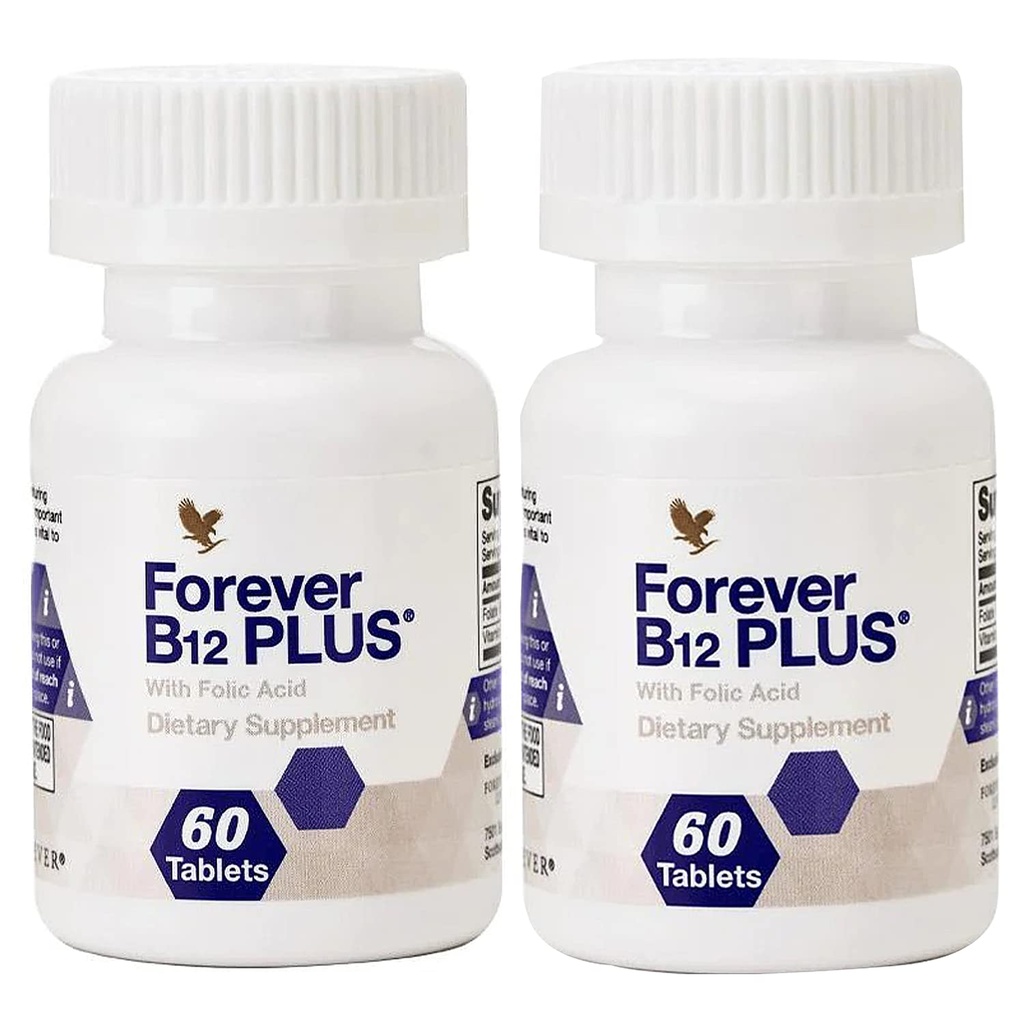 Forever Living - B12 Plus - Vitamine B essenziali per l'energia, il supporto immunitario e la salute delle cellule del sangue rosso - Vegan, vegetariano e senza glutine - 120 compresse