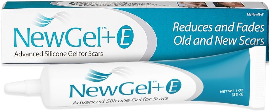 NewGel Plus Scar Gel by MyNewGel Advanced Professional Silicone Treatment for Old and New Scars w Vitamin E, High-Potency for Surgery, Keloids, Burns e Facial Blemish Scars (30 Grammi) - 1 oz
