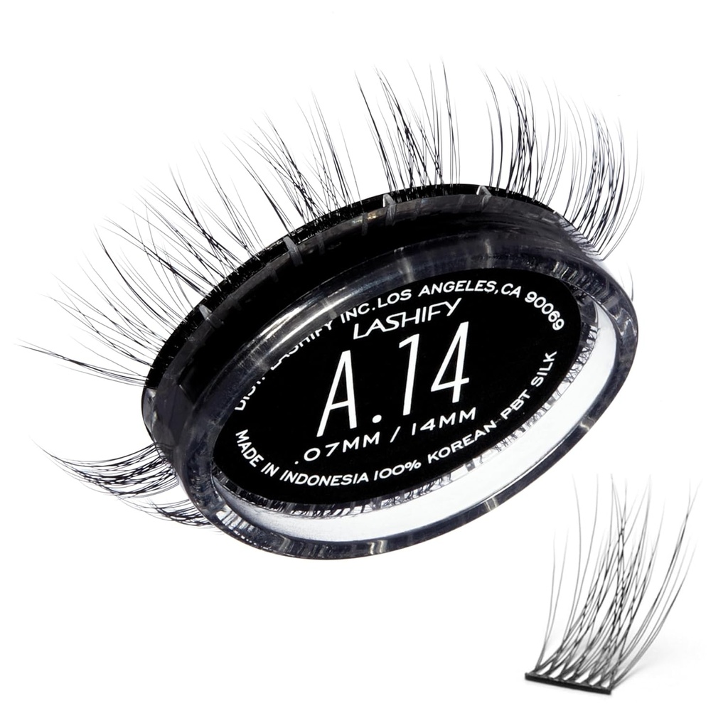 Lashify Amplify 14mm Gossamer DIY Estensioni di ciglia ricarica, nero, facile False Ciglia per un look naturale