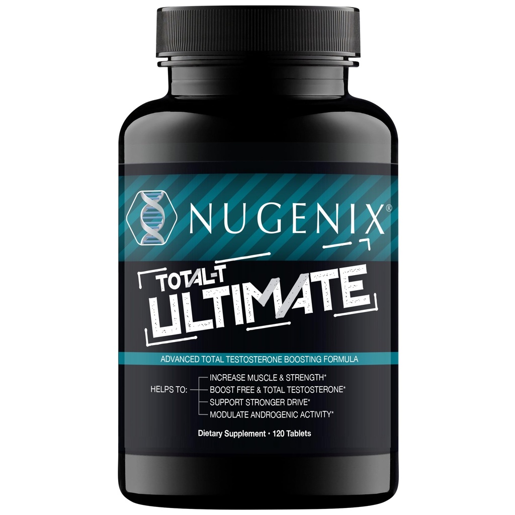 Nugenix Total-T Ultimate - Advanced Free e Total Testosterone Booster per gli uomini - 120 compresse
