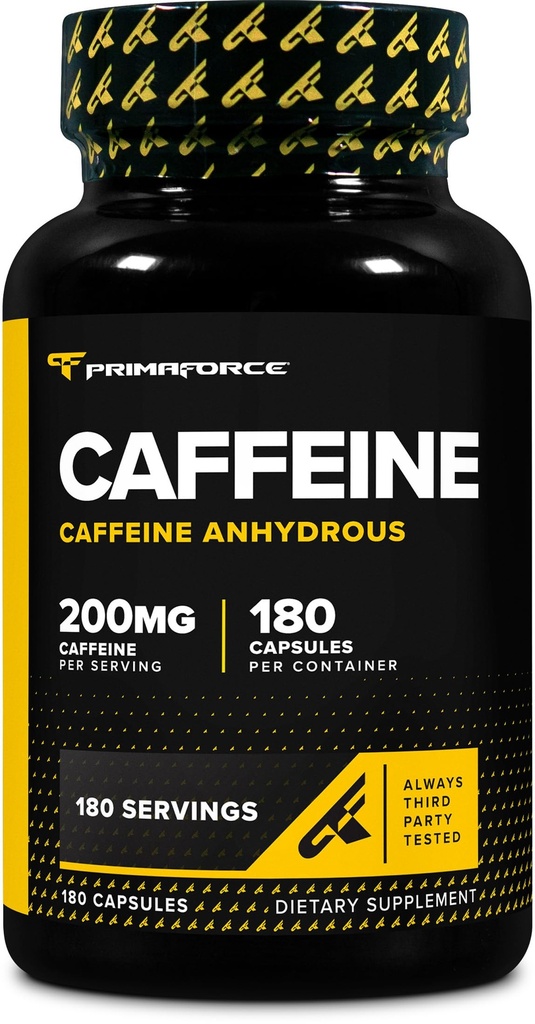 Primaforce pillole di caffeina 200mg, 180 capsule