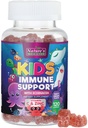 Supporto Immune per bambini Supplementi Gummies - Vitamine C, Zinc & Echinacea - Gomma per bambini Supporto per l'immunità, Età 4 e Su, Natural Berry Flavor, Non-GMO, Gluten-Free & Vegan - 120 Gummies