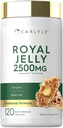 Carlyle Royal Jelly Capsule | 2500mg | 120 Count | Non OGM e Gluten Free Formula | Integratore tradizionale