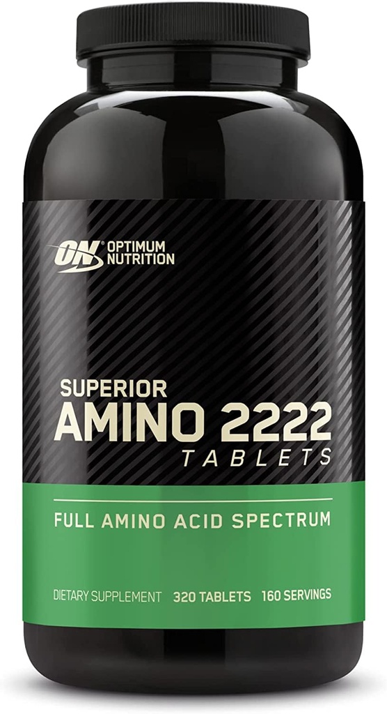 Optimum Nutrition Superior Amino 2222 compresse, Aminoacidi essenziali completi, EAA, 320 conte