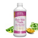 Capelli, Pelle e Unghie Buried Treasure con MSM Biotin Aloe Vera più Vitamine e Minerali in un Complesso Alimentare Intero Liquido ad Alta Potenza per Capelli Pieni, Unghie Più forti e Pelle Più chiara 16 oz