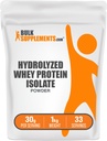 BulkSupplements.com Polvere isolata di proteine del siero di latte idrolizzato - Proteine dell'isolato del siero di siero - senza glutine e senza glutine, 30g per porzione, 1kg (2.2 lbs) (pacchetto di 1)