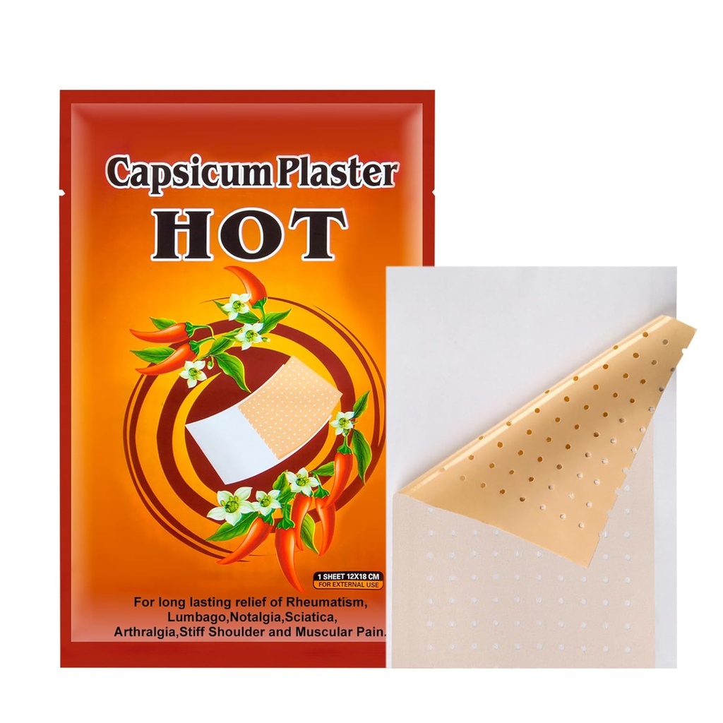 KONGDY Capsaicina Patch,4.72"x7.08" Hot Capsicum Patch (100)