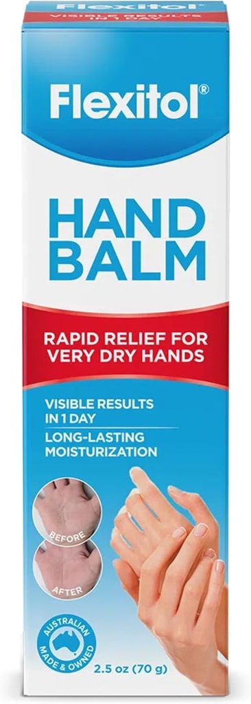 Balm a mano Flexitol, Crema a mano idratante Rich, tubo da 2,5 once