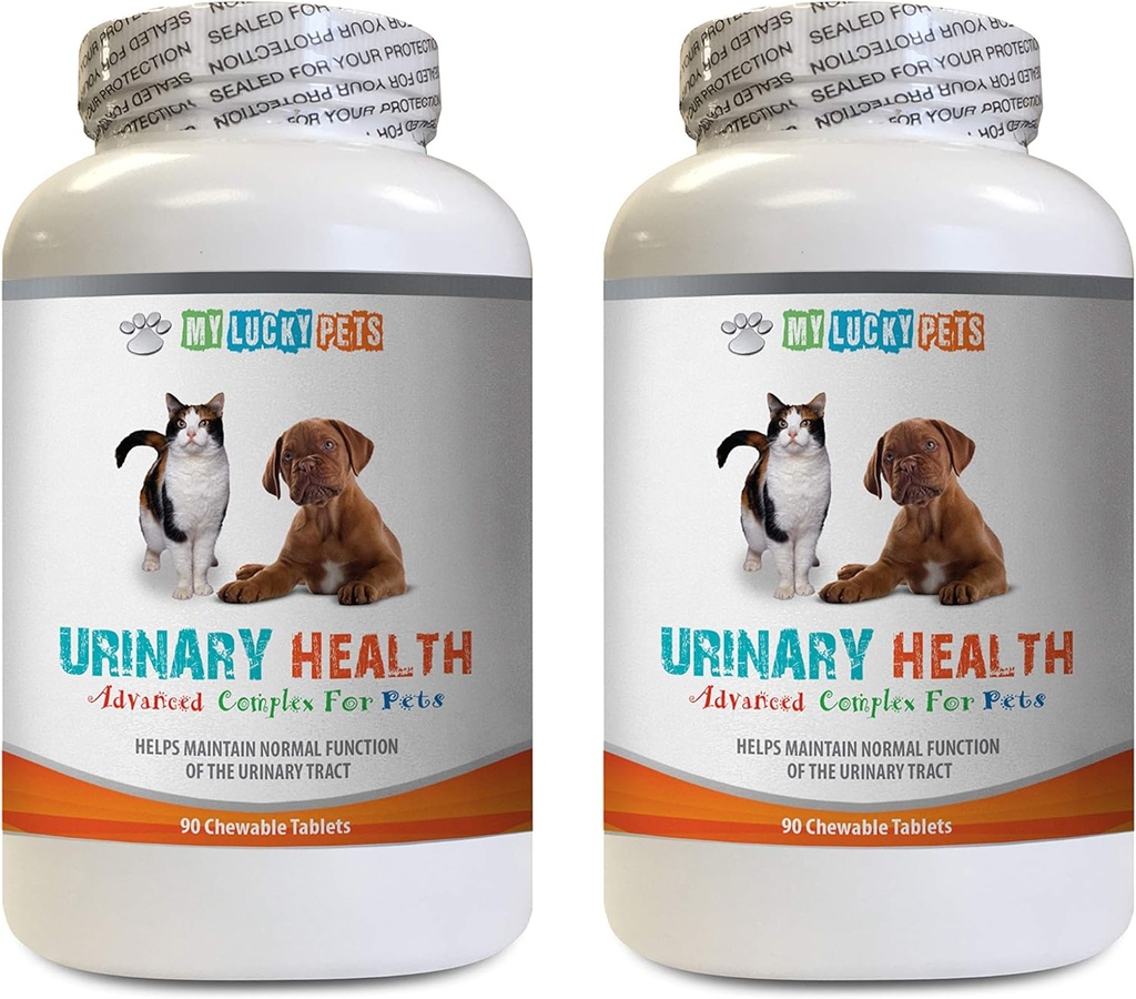 cat UTI Pain Relief - Animali Urinary Health Complex - per cani e gatti - Advanced Bladder Support - Mirtilli per gatti - 2 Bottiglie (180 Treats)