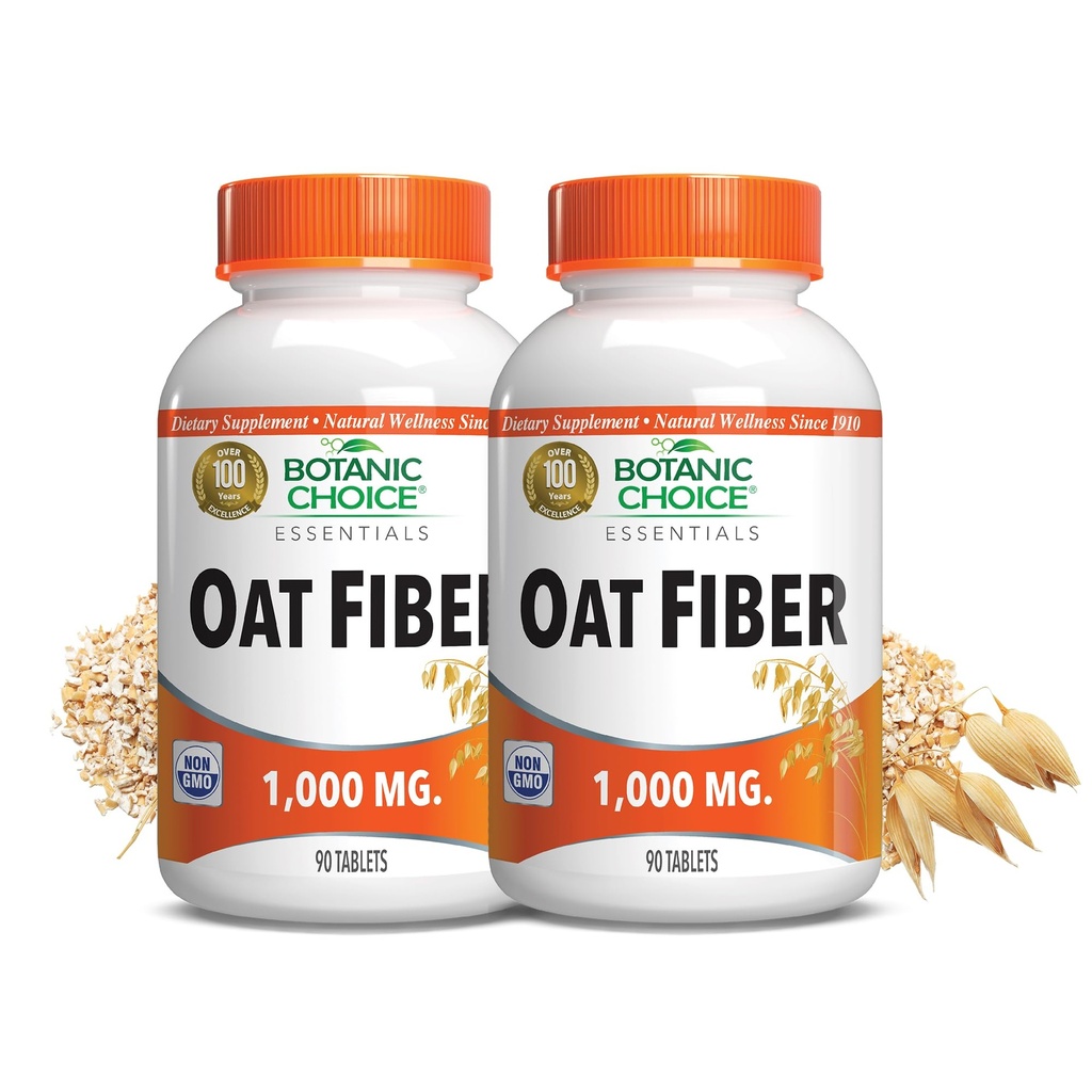 Botanic Choice Oat Fiber Integratore alimentare - Salute Digestiva per Donne e Uomini - Confezione da 2