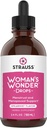 Strauss Heartdrops Gocce di Meravigliosa della donna; Integratore di supporto mestruale e menopausale in Gusto di Spearmint, Formula naturale, Gluten-Free, Soy-Free, Non-GMO, 3.4oz Bottiglia