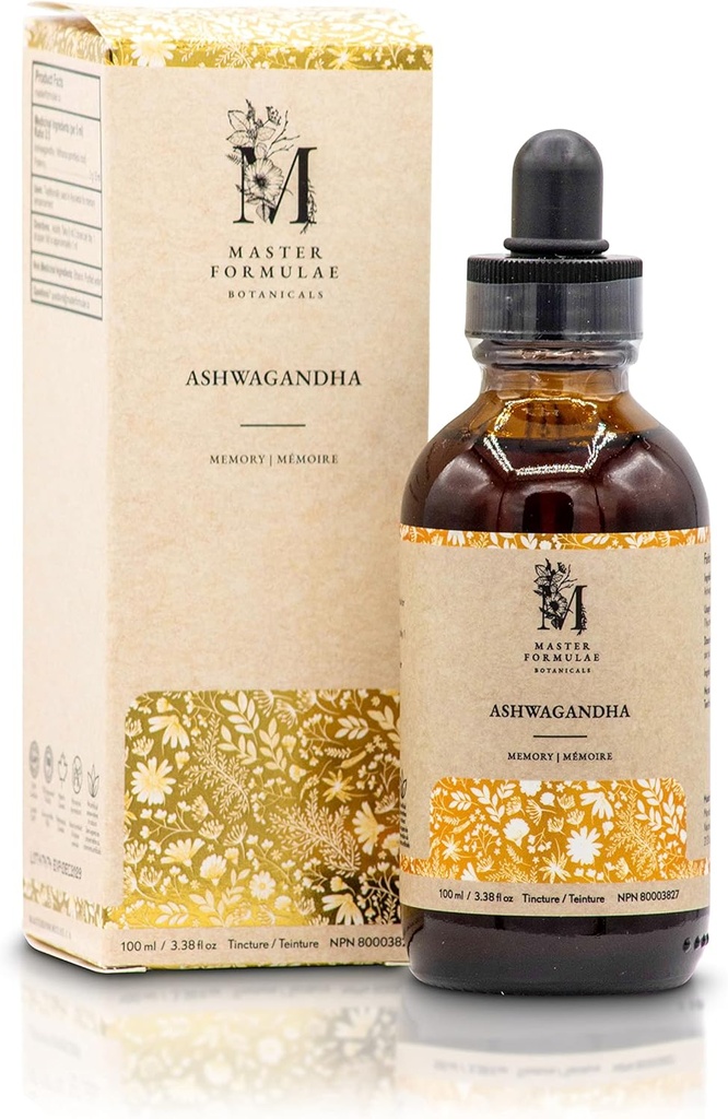Master Formula Ashwagandha Root Tincture Herbal 100ml | Extra Strength Extract | 100% Natural | Alta biodisponibilità