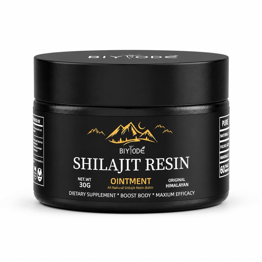 Himalayan puro Shilajit Resina 600mg 50 Serve con acido Fulvic & 85+ minerali Trace Vegan Non OGM Integratore di energia per gli uomini e le donne Antica formula ayurvedica