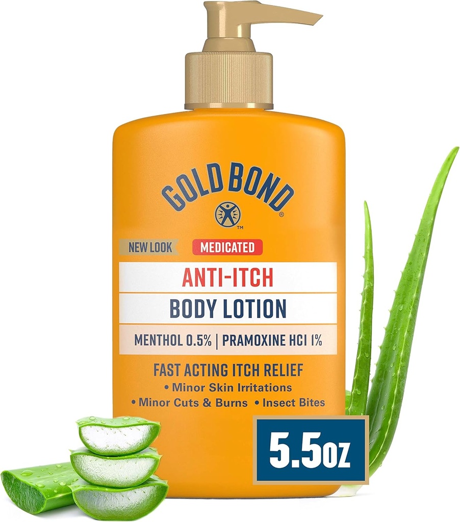 Gold Bond Medicated Anti-Itch Body Lotion 5.5 oz, Steroide libero, Relief di Itch