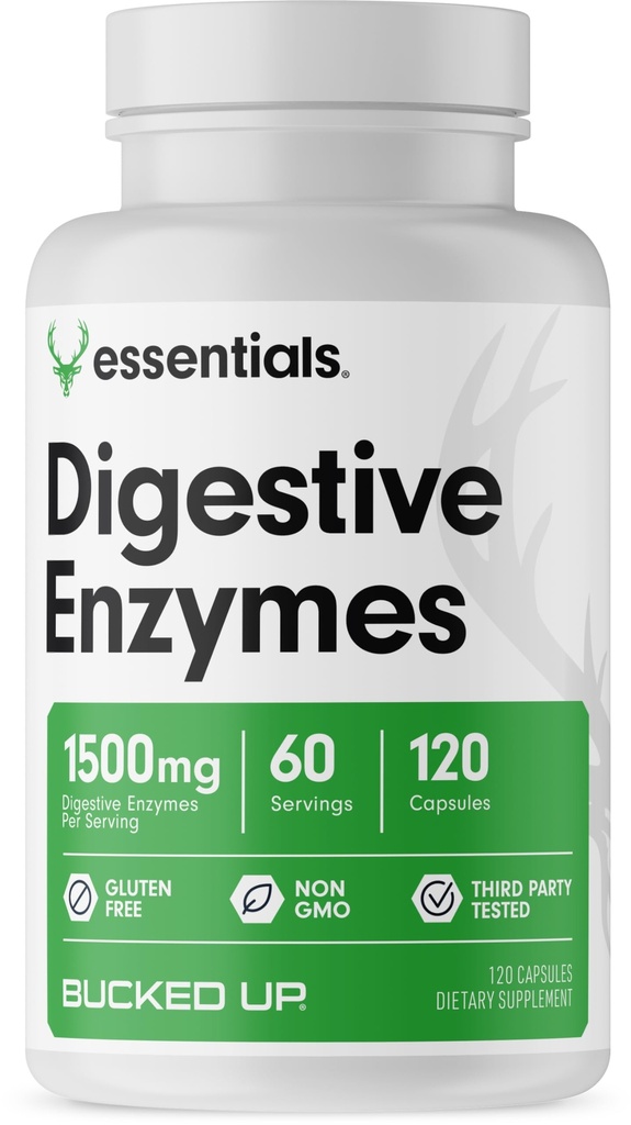 Enzimi digestivi secchi (1500 mg), Essentials (60 Serve, 120 capsule)