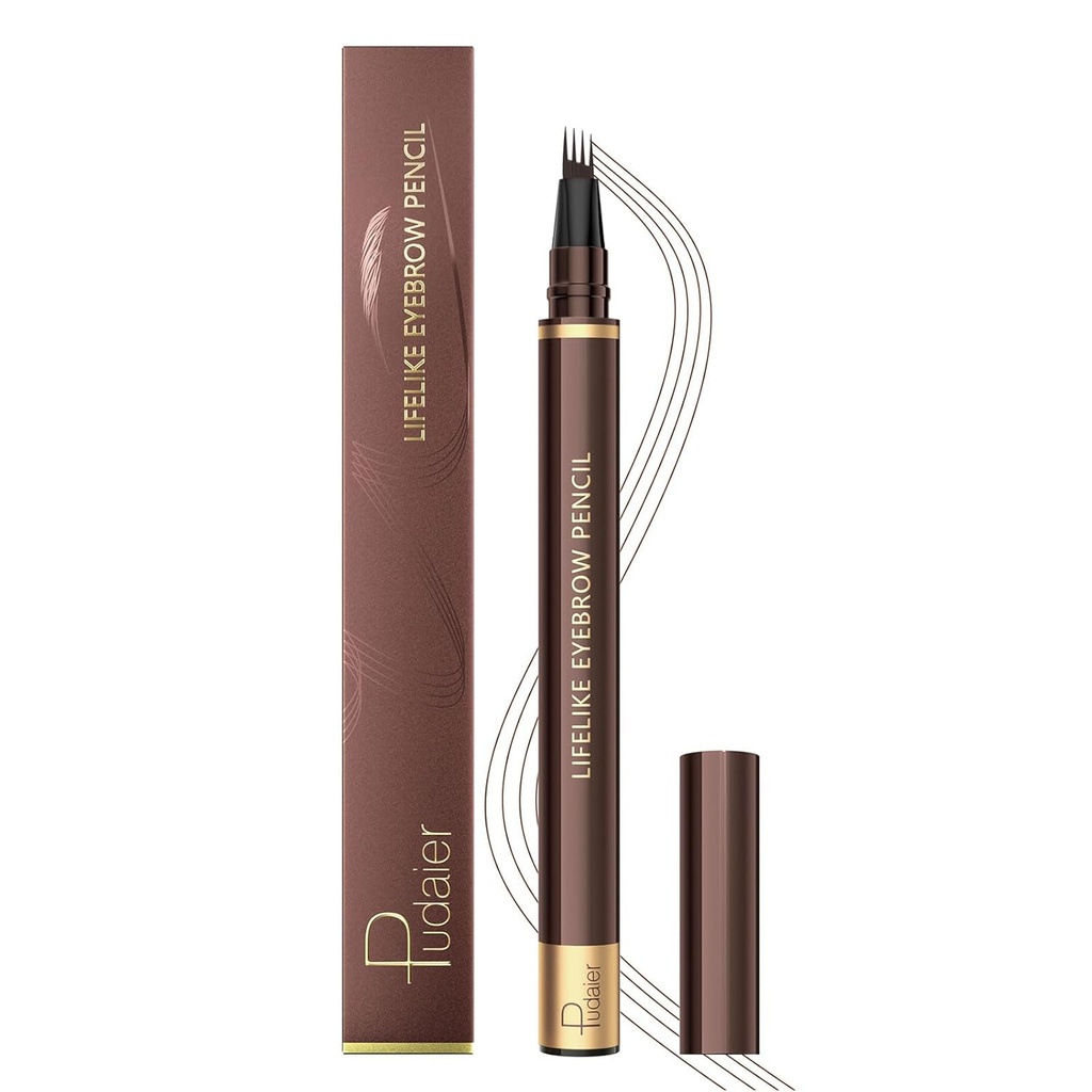 Penna sopracciglio di Microblading, Matita sopracciglio magico per le donne con 4 punte della forcella, Penna impermeabile del trucco della freccia, Affare naturale, Capelli come Strokes, Long Wearing