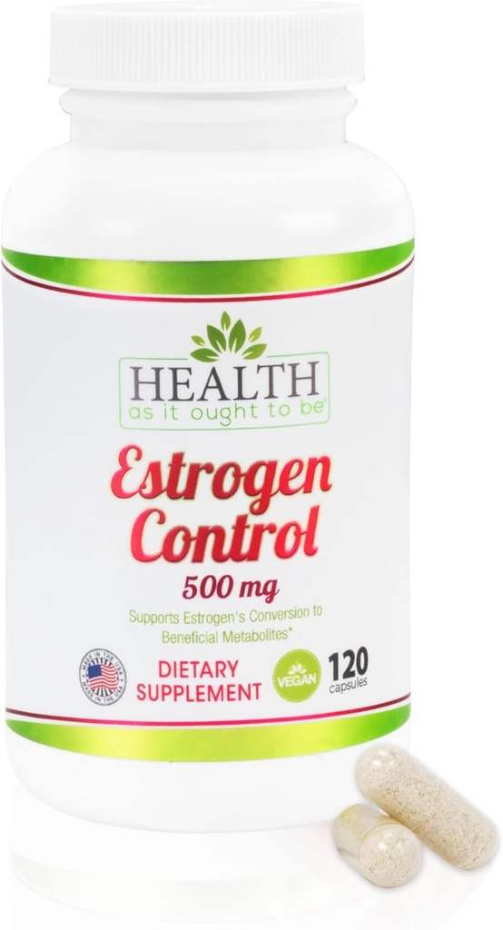 Salute come esso ha bisogno di essere Estrogen Control Supplemento | Miscela Formulata Medica per Metabolismo Estrogeno ottimale | 120 capsule
